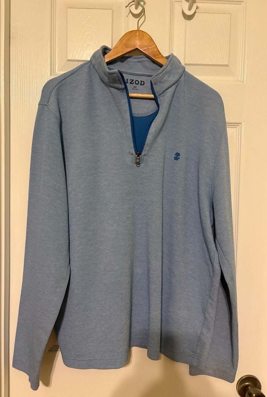 EUC Izod Men's 1/4 Zip Pullover Performance Sweater, Blue, XXL